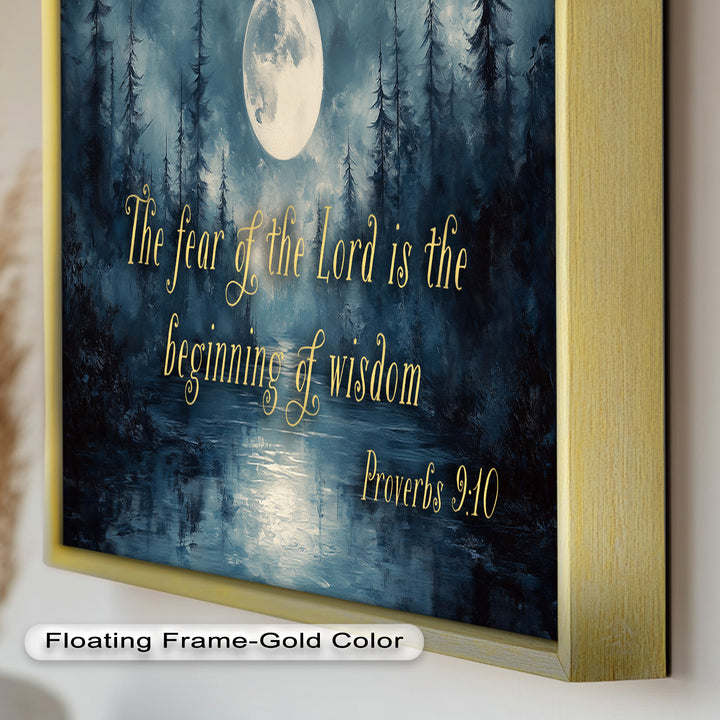 Proverbs 9:10 – The Fear of the Lord Bible Verse Oil Painting