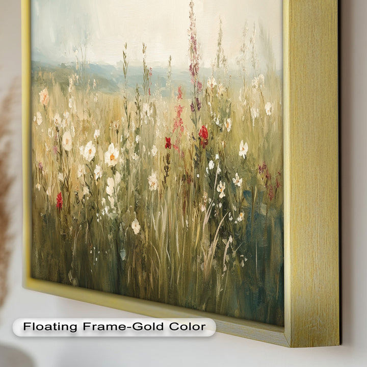 Nostalgic Feel – Serene Wildflower Oil Painting