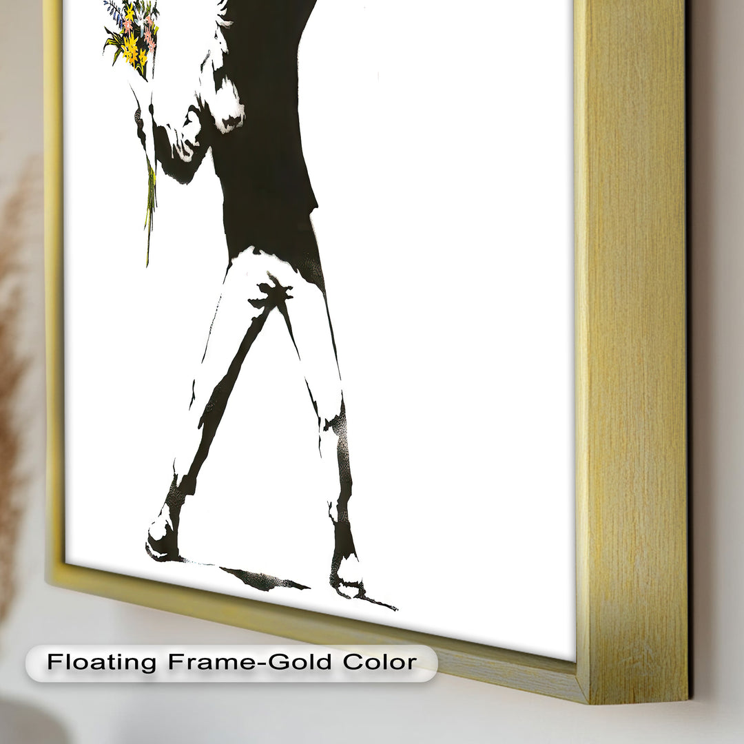 Flower Thrower – Iconic Protest Banksy Oil Painting
