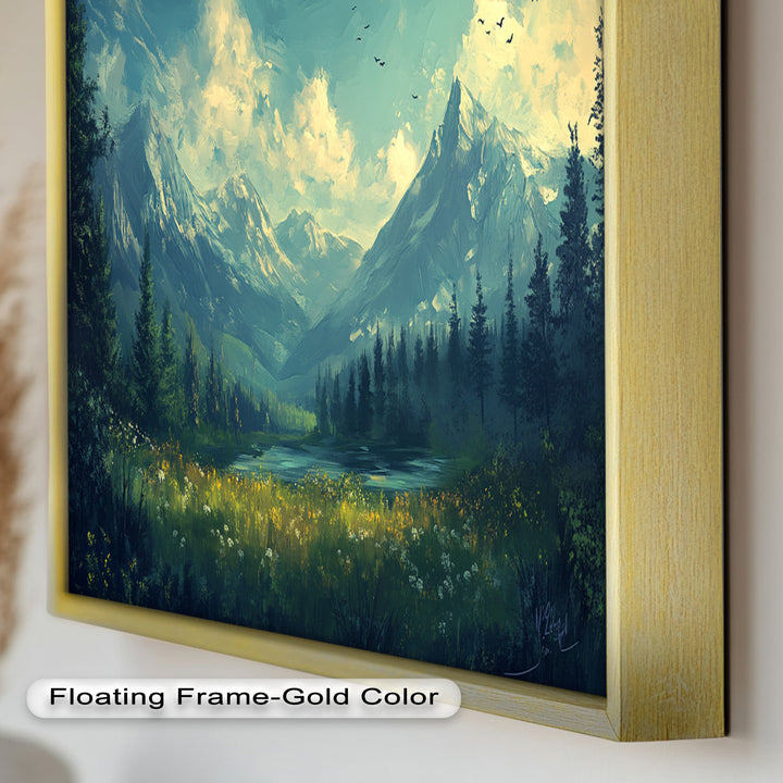 Mystic Mountain Solitude – Enchanting Landscape Oil Painting