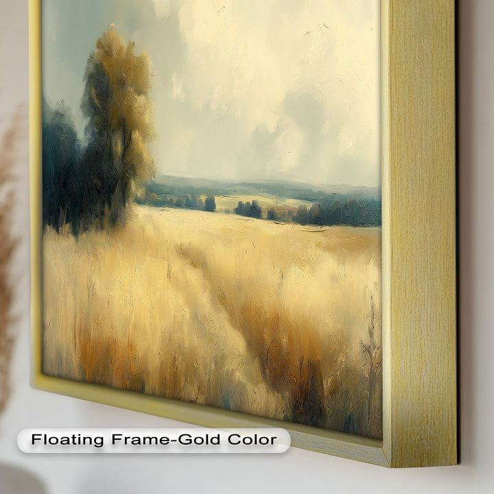 Golden Field Wandkunst – Landschaftsölgemälde