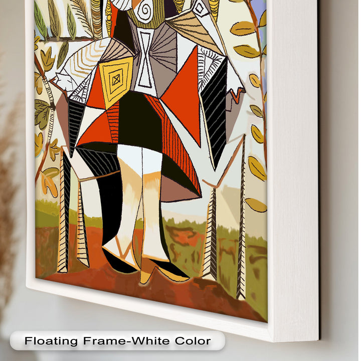 Queen Among Leaves – Picasso Style Cubist Oil Painting