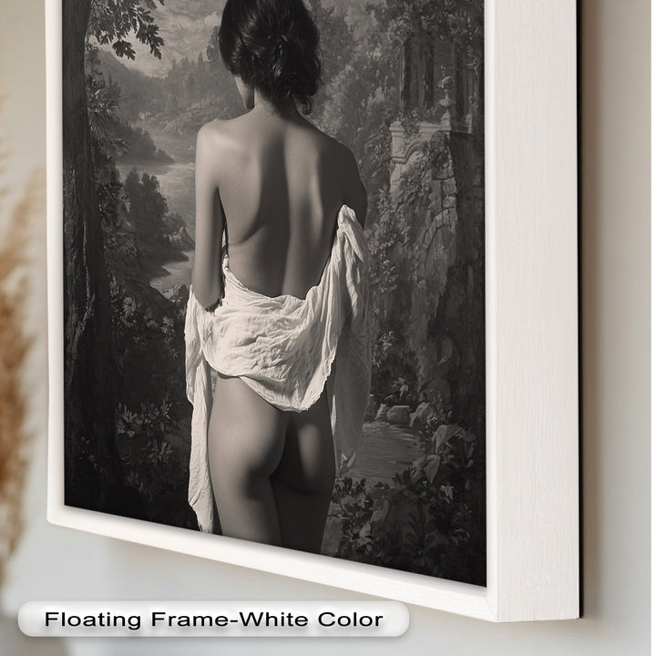 Silent Reverie – Classical Nude in Monochrome Oil Painting