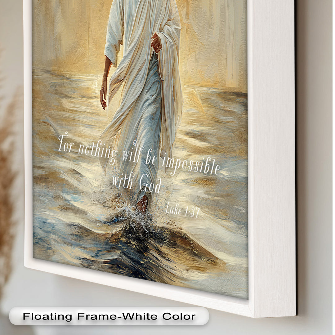 Luke 1:37 – Nothing Is Impossible Bible Verse Oil Painting