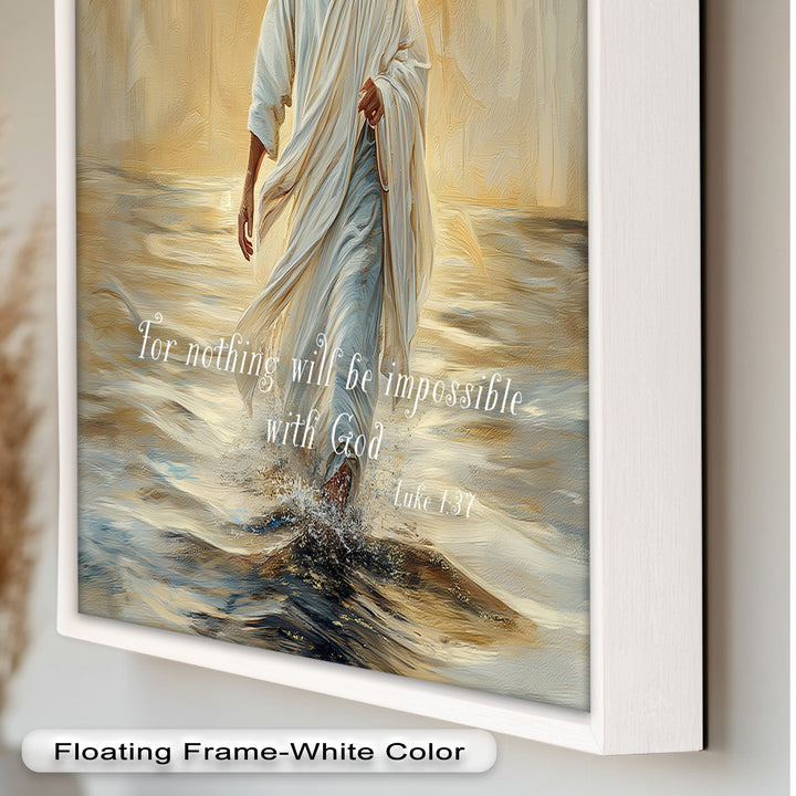 Luke 1:37 – Nothing Is Impossible Bible Verse Oil Painting
