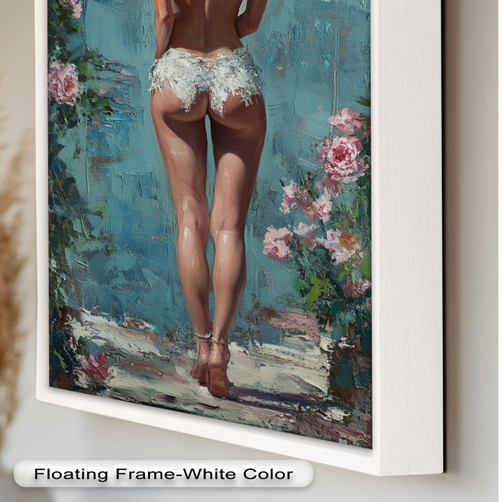 Garden Muse – Romantic Floral Nude Oil Painting