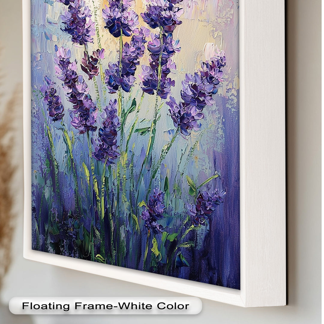 Impressionist Lavender Stalks - Flower Oil Painting