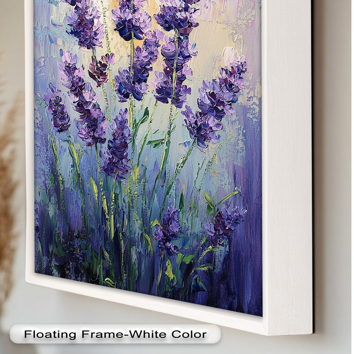 Impressionist Lavender Stalks - Flower Oil Painting