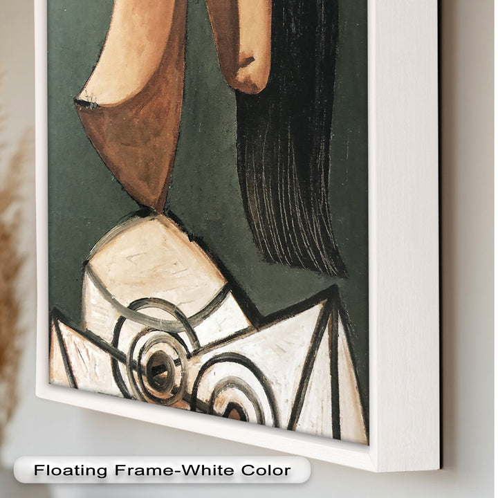 Serene Abstraction – Cubist Female Portrait Oil Painting