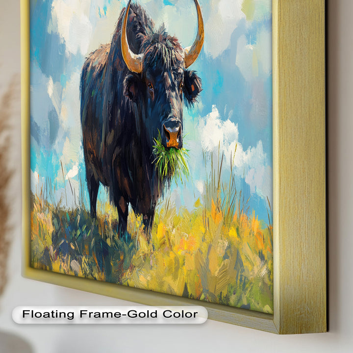 Highland Bull – Abstract Oil Painting