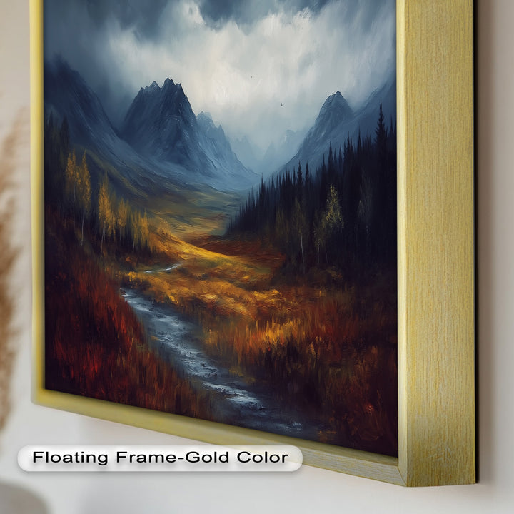 Stormy Valley Wall Art – Landscape Oil Painting