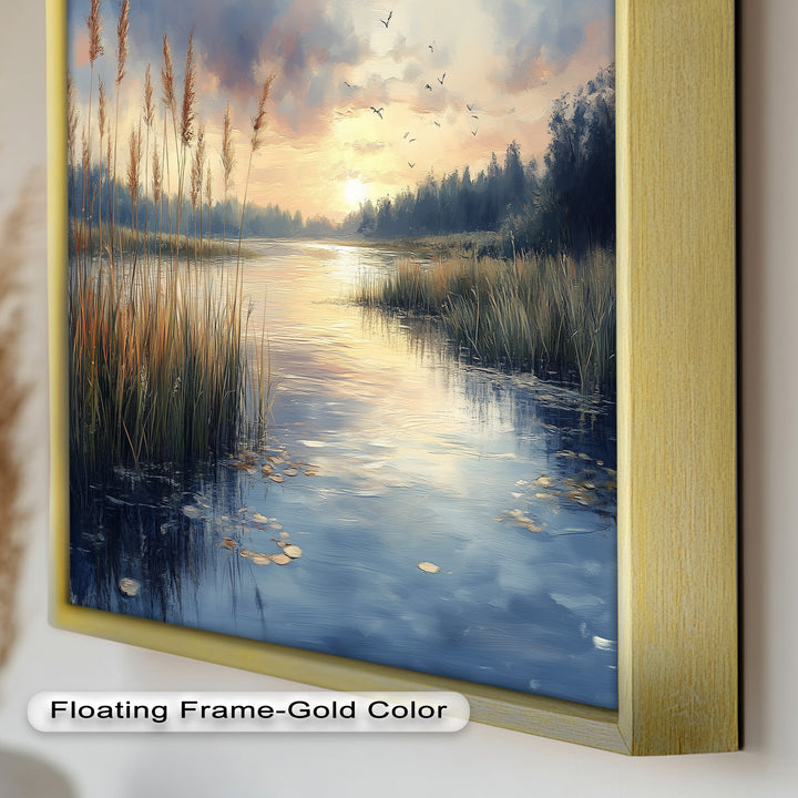 Lake Sunrise – Landscape Oil Painting