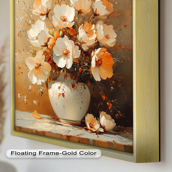 Warm Floral Arrangement – Flower Vase Oil Paintings