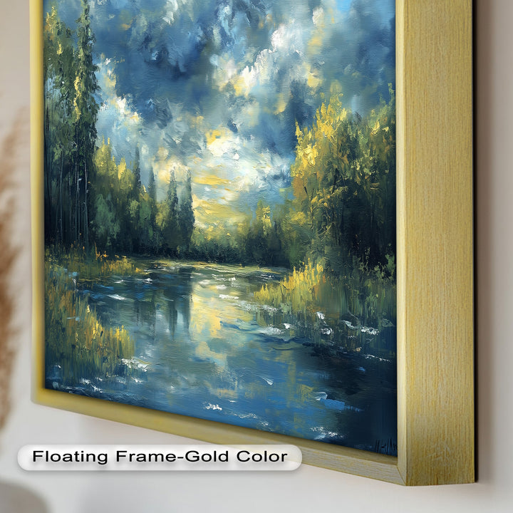 Forest River – Nature Oil Painting