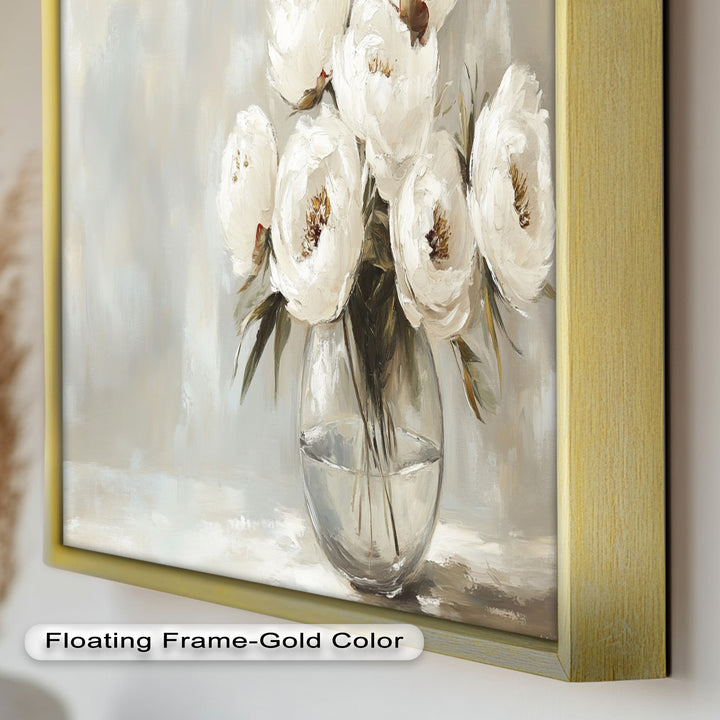 White Peony Bouquet – Floral Oil Paintings