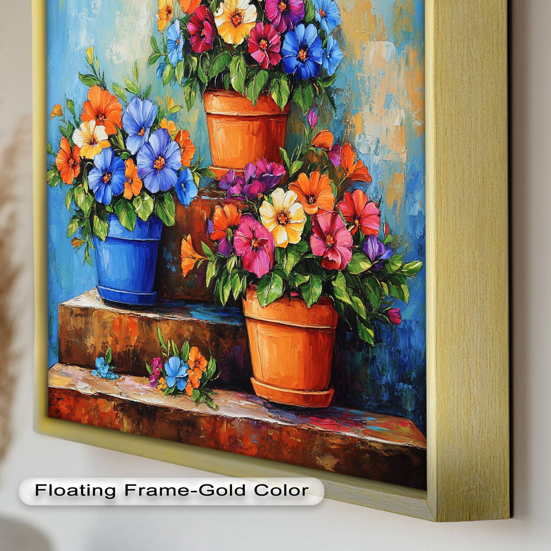 Flower Pots Wall Decor – Botanical Oil Paintings
