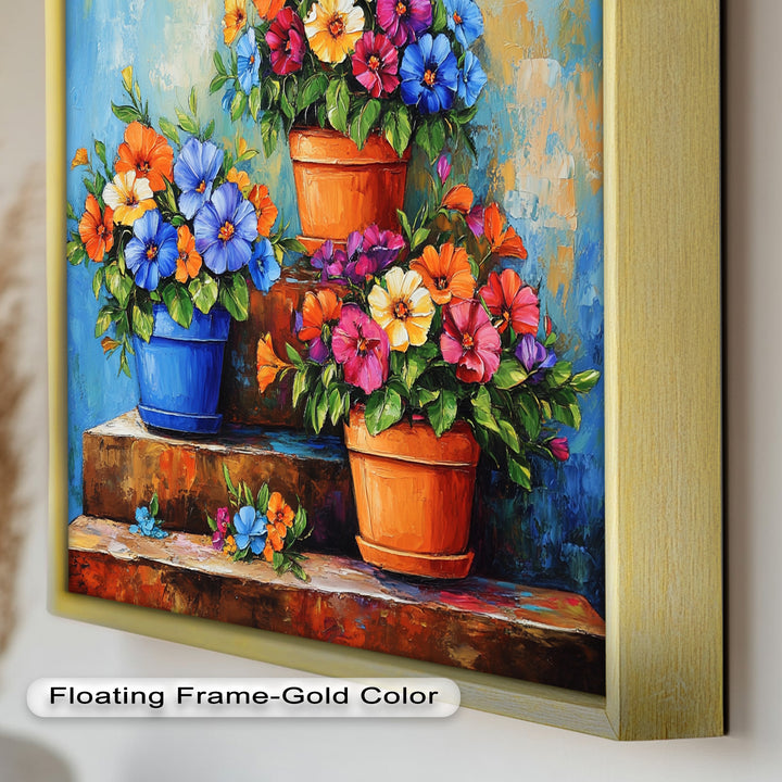 Flower Pots Wall Decor – Botanical Oil Paintings