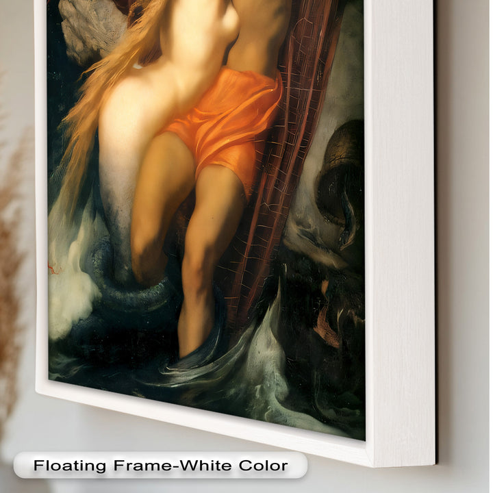 The Embrace of the Sea – Romantic Mythological Nude Oil Painting