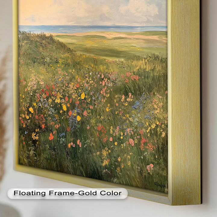 Seaside Meadow View – Landscape Oil Painting