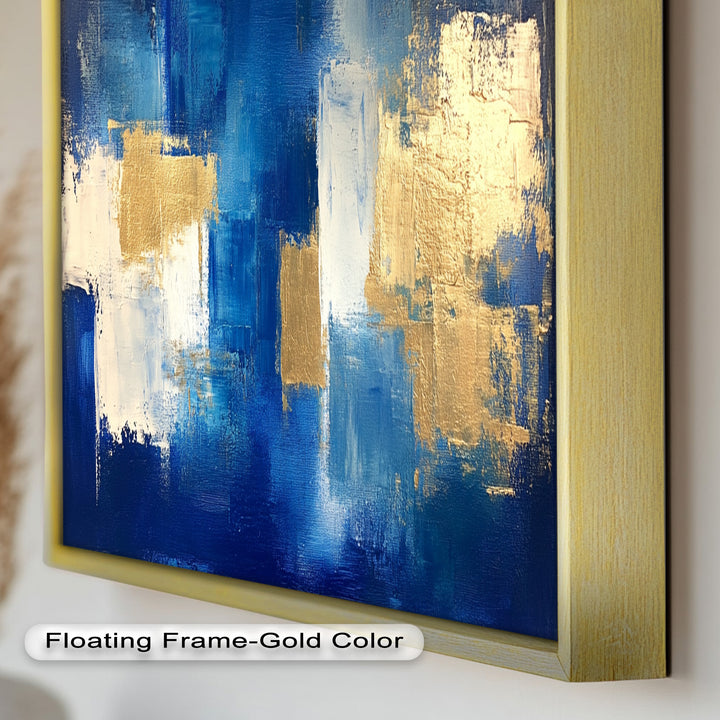 Blue Harmony Abstract – Modernes Ölgemälde