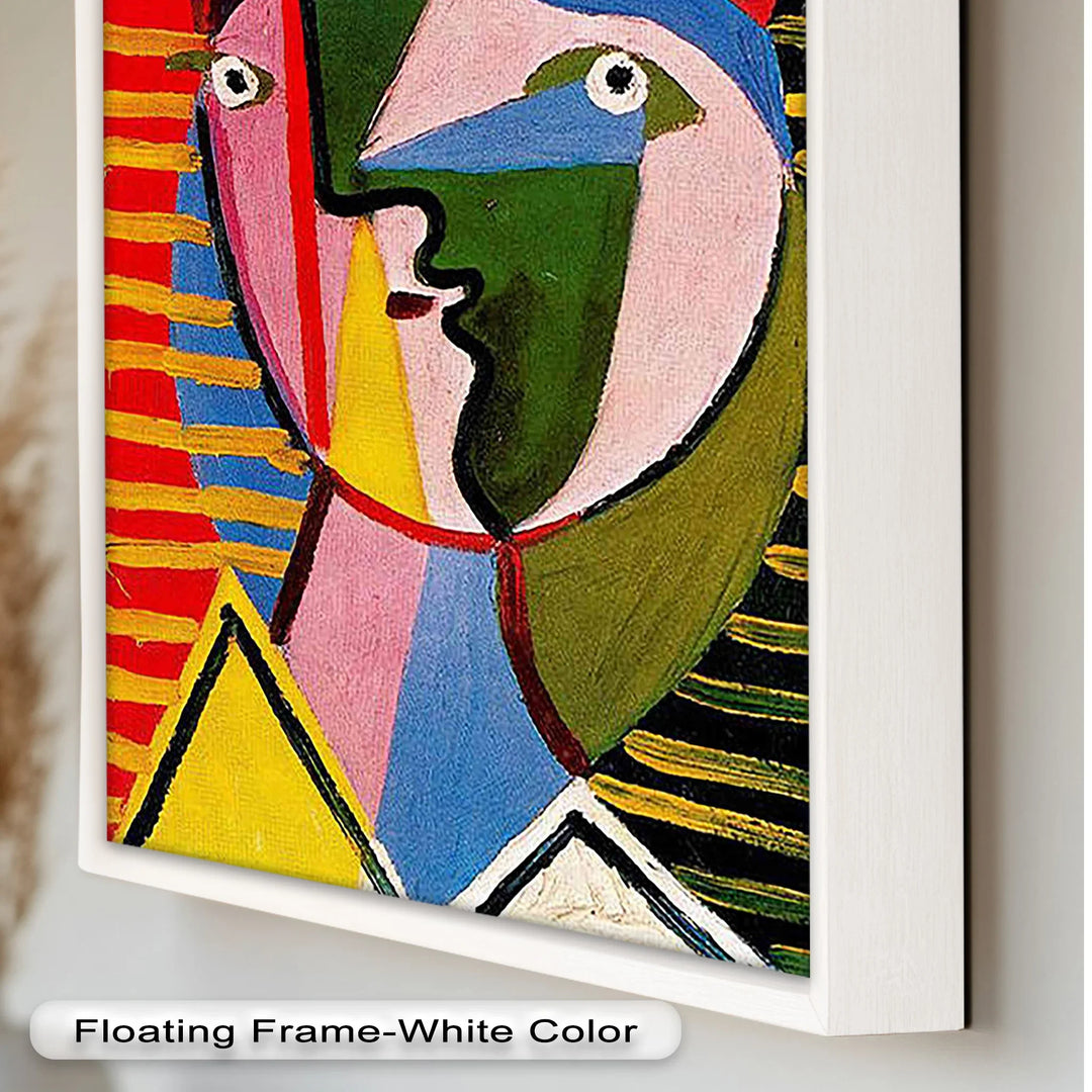 Split Gaze – Colorful Abstract Portrait Picasso Oil Painting - MyPhotoStation