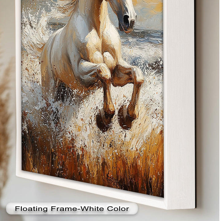 Spirit of the Wind – White Horse Oil Painting