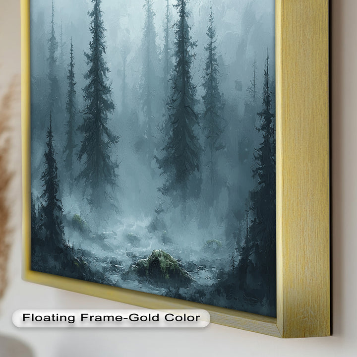 Misty Forest – Tranquil Nature Oil Painting