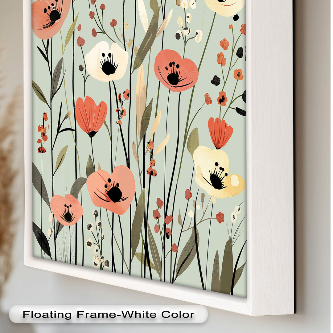 Wild Meadow Whispers – Boho Blumen Ölgemälde