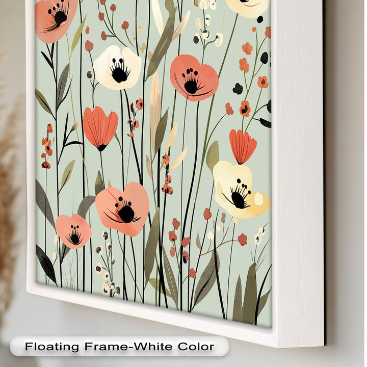 Wild Meadow Whispers – Boho Blumen Ölgemälde