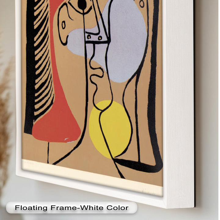 Fragmented Gaze – Minimalist Cubist Portrait Picasso Oil Painting