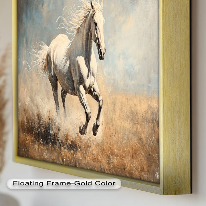 White Stallion Art – Horse Oil Painting
