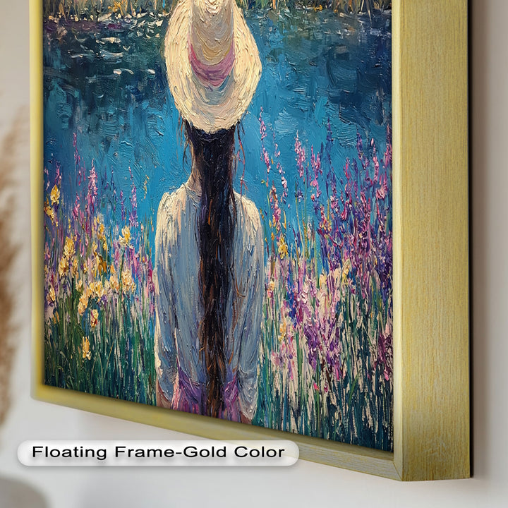 Girl by the Water – Impressionist Oil Painting