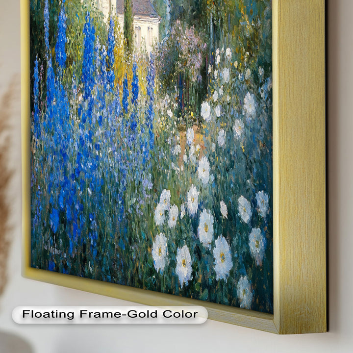 Blue Delphinium - Impressionist Oil Painting