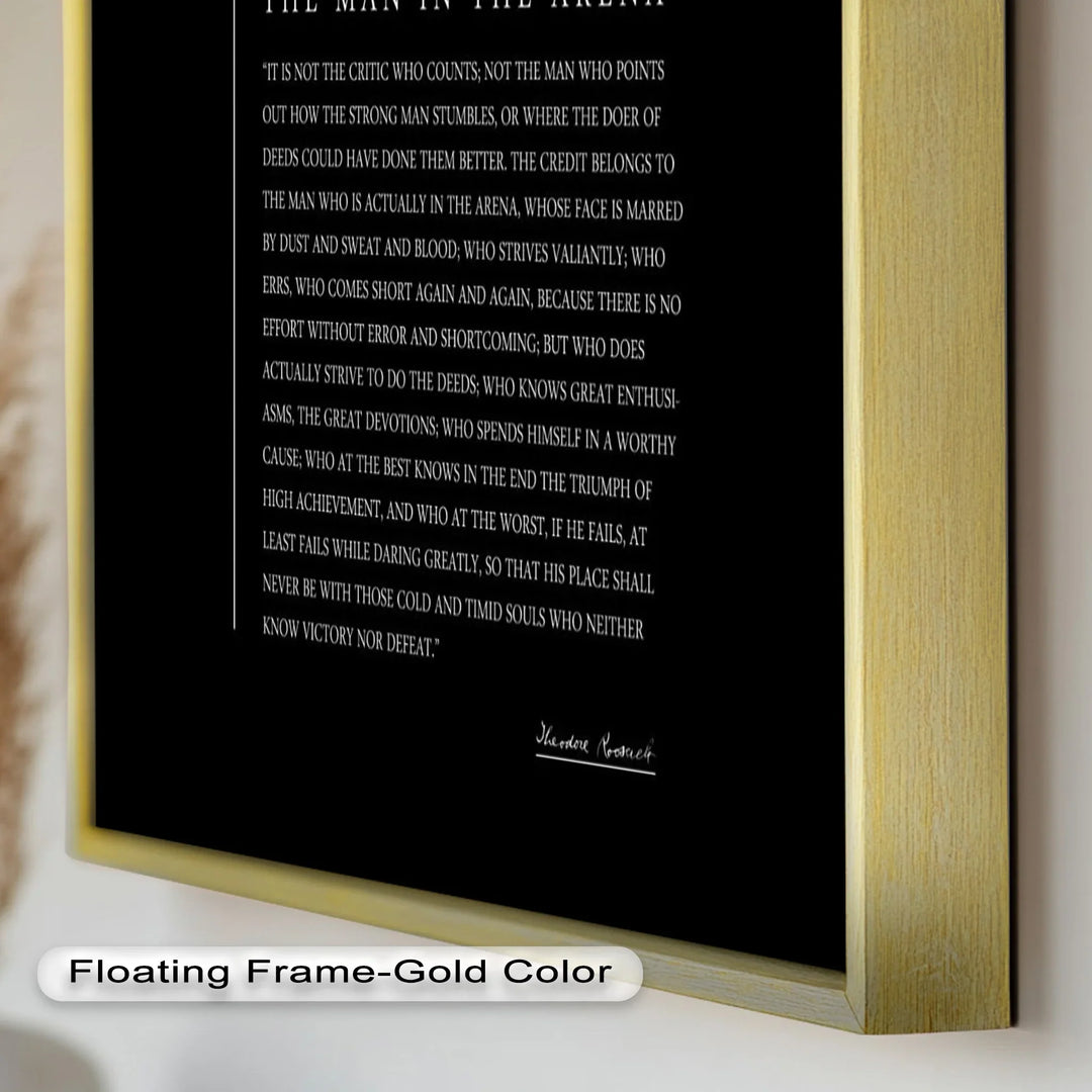 The Man in the Arena – Inspirational Quote Oil Painting - MyPhotoStation