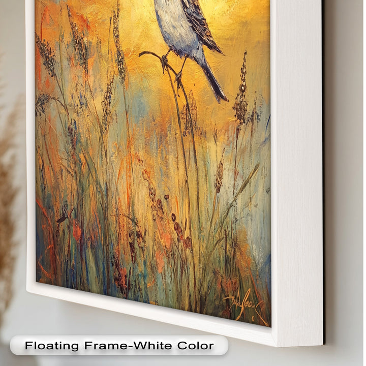 Twilight Songbird – Expressive Bird Oil Painting