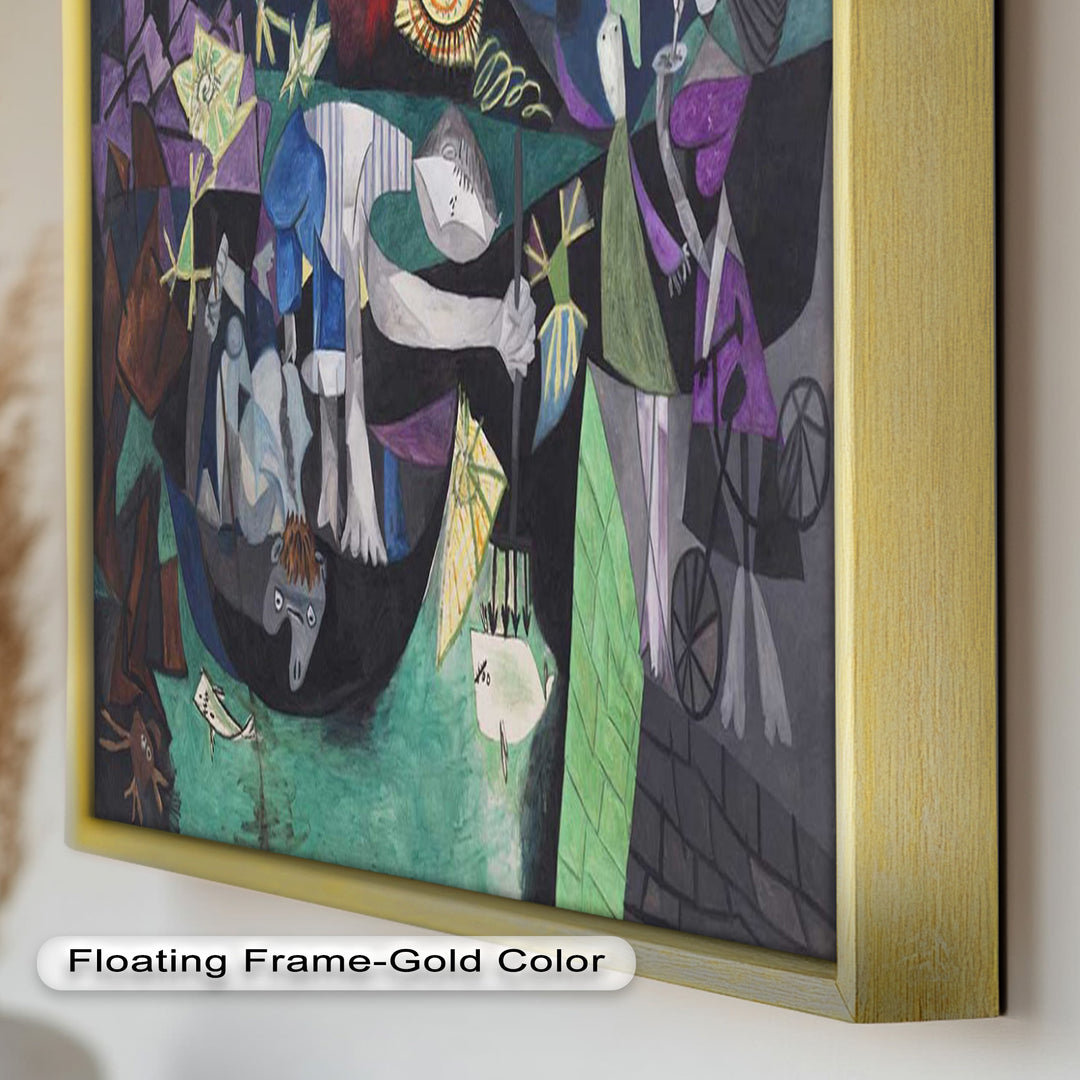 The Spiral Sun – Dynamic Surrealist Tableau Picasso Oil Painting