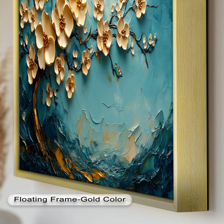Golden Flowers – Botanical Oil Painting