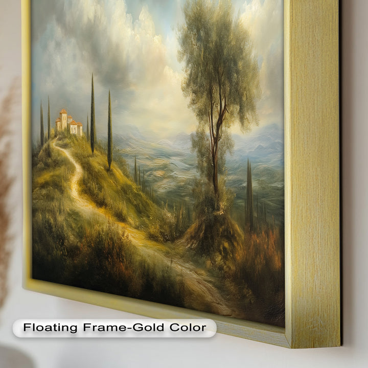 Tuscan Hillside Wall Art – Landscape Oil Painting