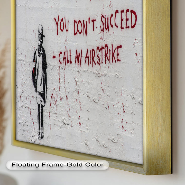 Call an Airstrike – Provocative Banksy Oil Painting