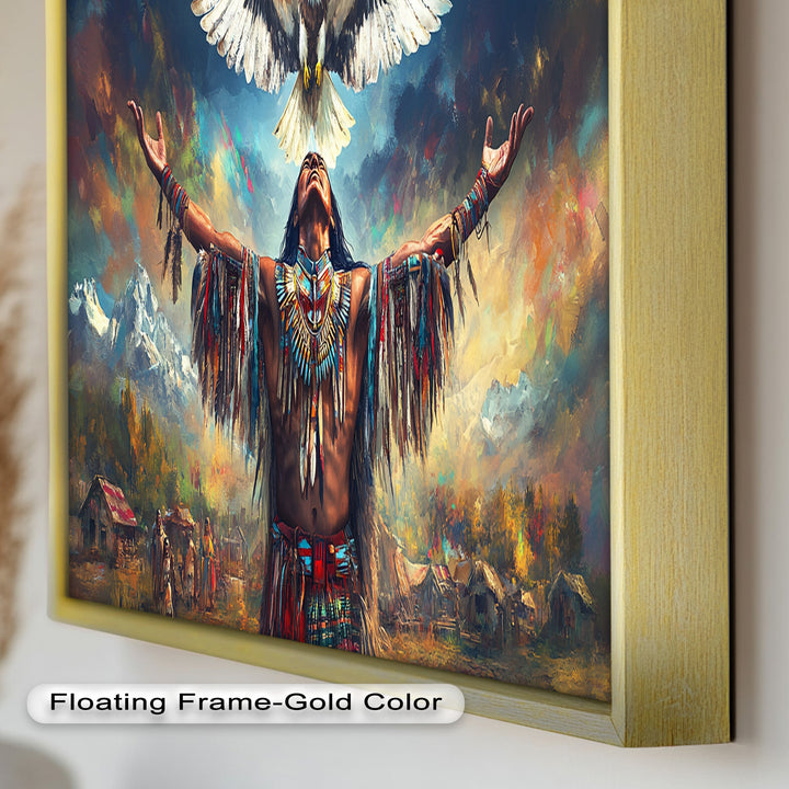 Call of the Sky – Native Ceremony Oil Painting