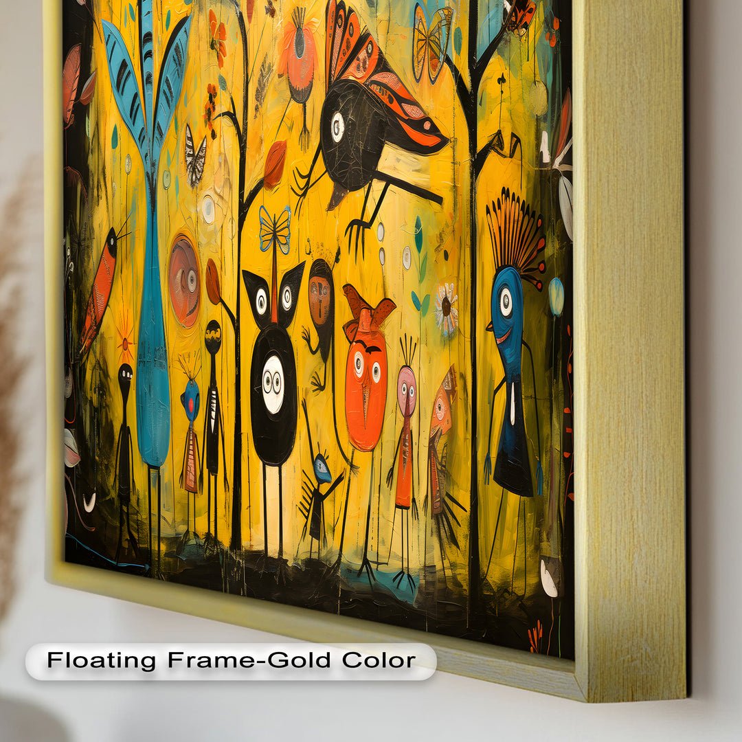 Whimsy in the Wild – Surreal Forest Creature Picasso Oil Painting