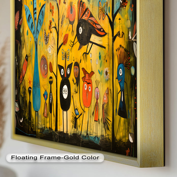 Whimsy in the Wild – Surreal Forest Creature Picasso Oil Painting