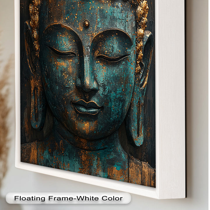 Buddha Portrait Wall Art – Religious Oil Painting