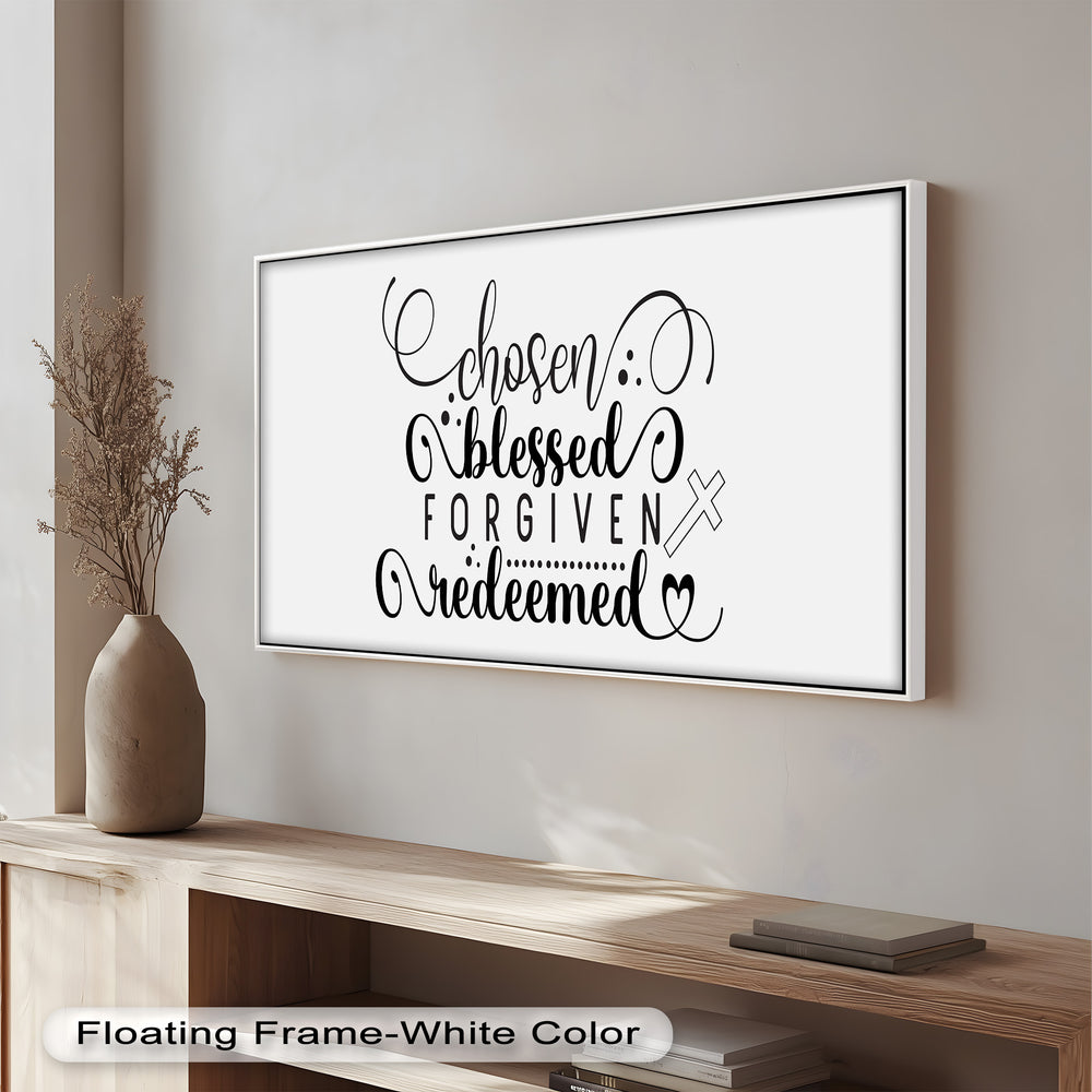 Faith Identity Oil Painting – Uplifting Christian Typography Decor