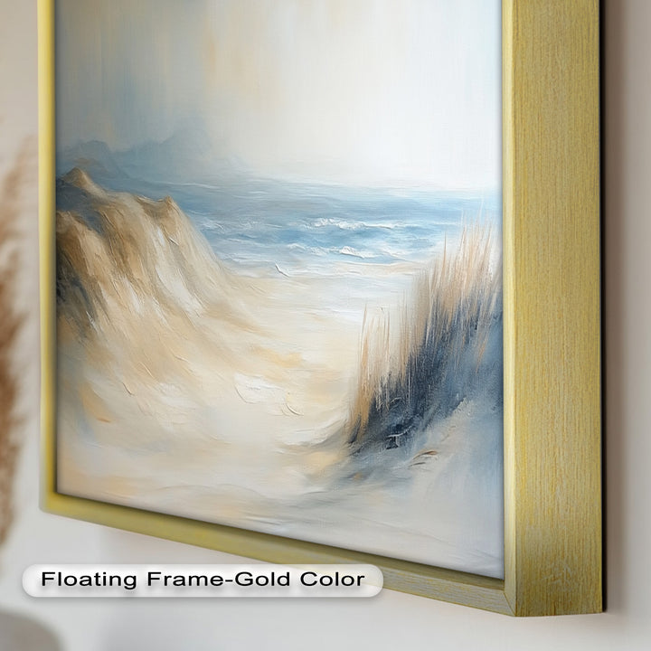 Coastal Beach Seagulls – Tranquil Seascape Oil Painting