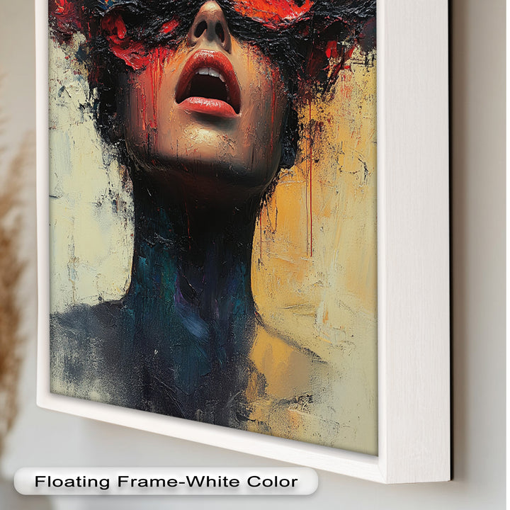 Inferno Within – Fiery Emotional Expression Abstract Oil Painting