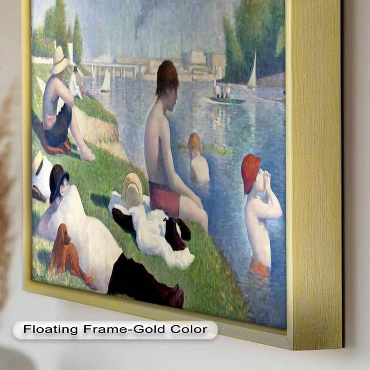 Nachmittagslicht am Flussufer – Pointillismus-Ölgemälde