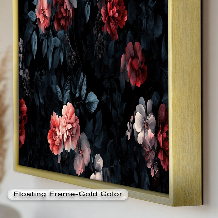 Dark Romantic Floral Wall Art – Floral Oil Painting