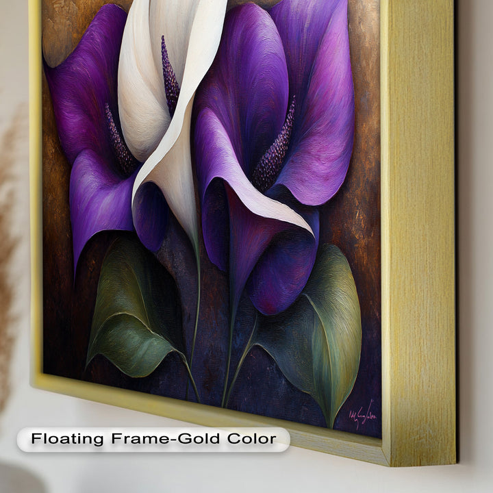 Purple Tulips – Luxurious Floral Oil Painting