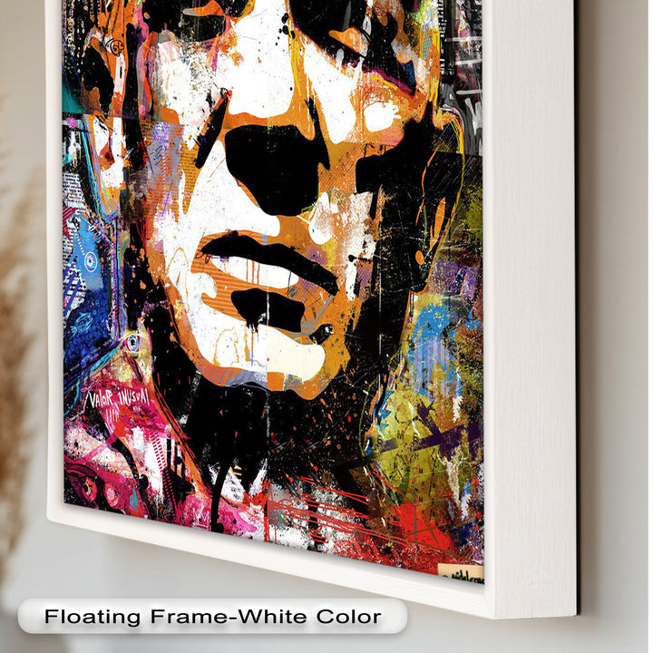 Abstract Urban Face Portrait Wall Art – Pop Art Oil Painting